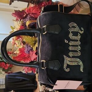 Juicy Couture Obsession Satchel  Purse (Black)